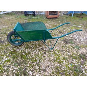 1950s Iron and Wood Wheelbarrow