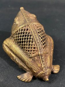 Tribal Dhokra incense burner in bronze India, Chhattisgarh, Bastar, Odisha, Bengal