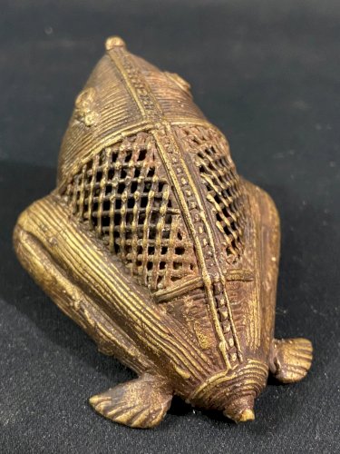 Brûle-parfum tribal Dhokra en bronze Inde, Chhattisgarh, Bastar, Odisha, Bengale