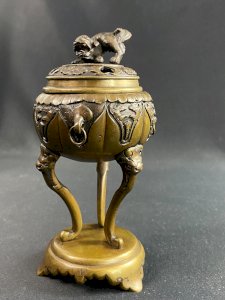 Brûle parfum XIXe en bronze Chine Japon