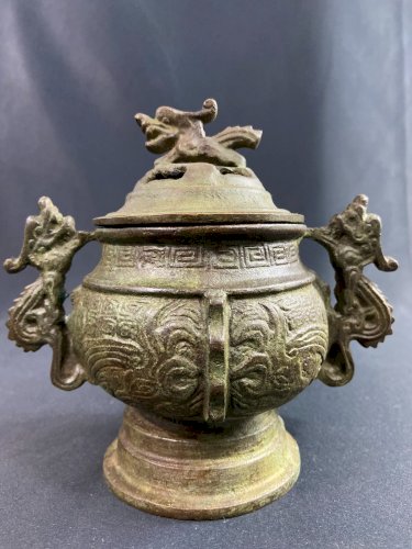 Brûle parfum XIXe en bronze Chine Japon