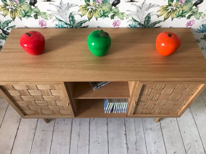 Buffet 2 portes chêne tressé, lupin chêne LA REDOUTE INTERIEURS