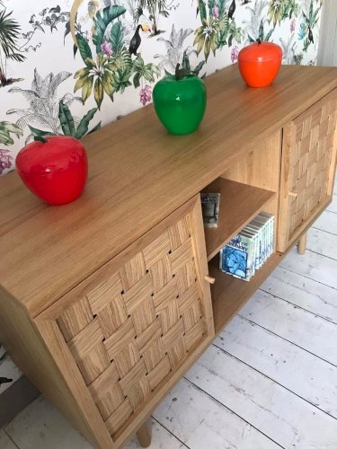 Buffet 2 portes chêne tressé, lupin chêne LA REDOUTE INTERIEURS