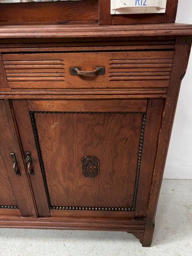 Buffet a épices de cuisine en bois naturel XX siècle