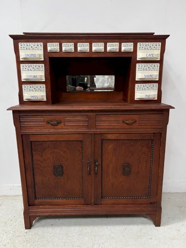 Buffet a épices de cuisine en bois naturel XX siècle