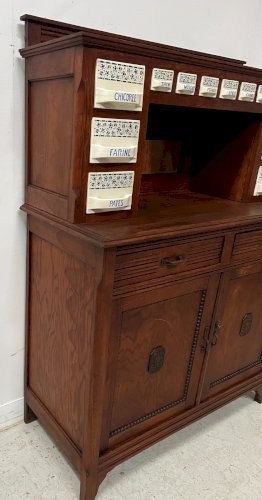 Buffet a épices de cuisine en bois naturel XX siècle