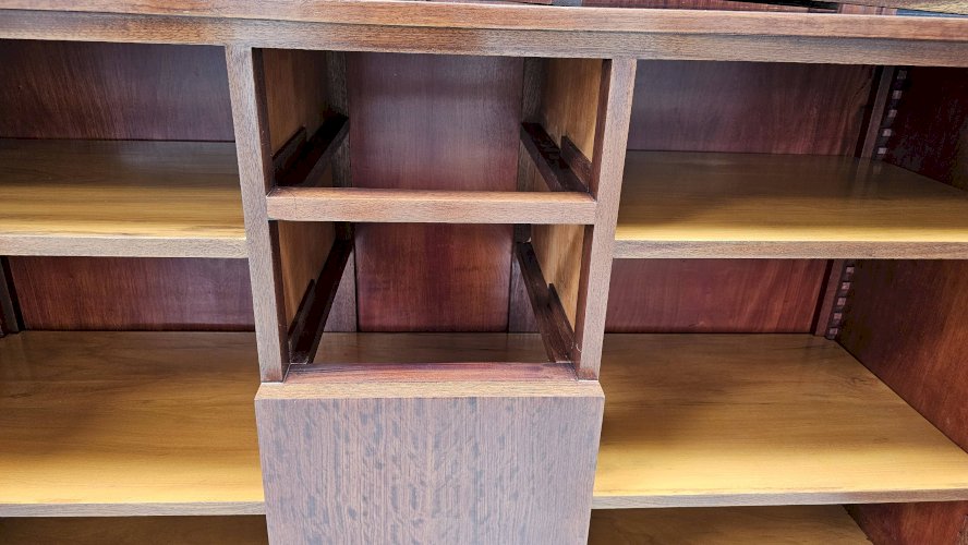 Buffet Art Déco de Saddier & Fils en palissandre massif et placage