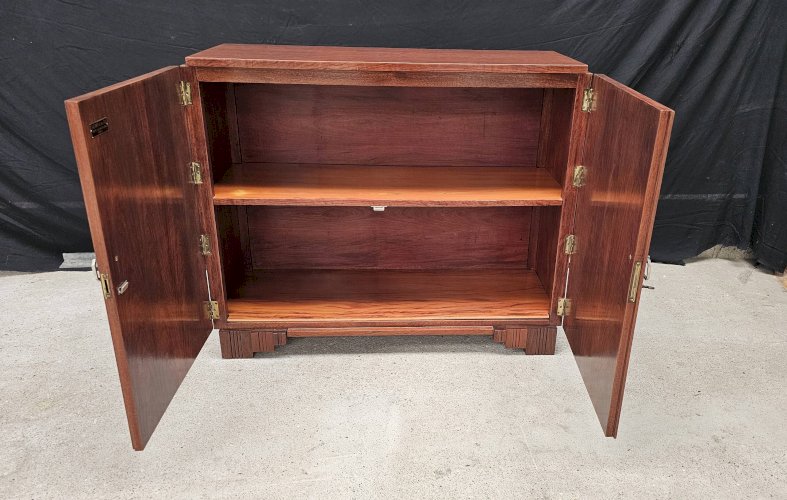 Buffet Art Déco de Saddier & Fils en palissandre massif et placage