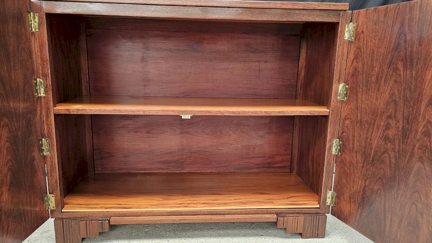 Buffet Art Déco de Saddier & Fils en palissandre massif et placage