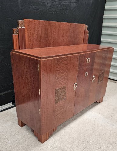 Buffet Art Déco de Saddier & Fils en palissandre massif et placage