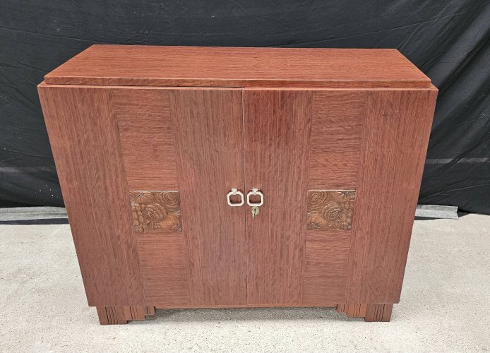 Buffet Art Déco de Saddier & Fils en palissandre massif et placage