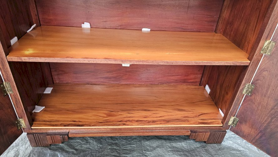 Buffet Art Déco de Saddier & Fils en palissandre massif et placage