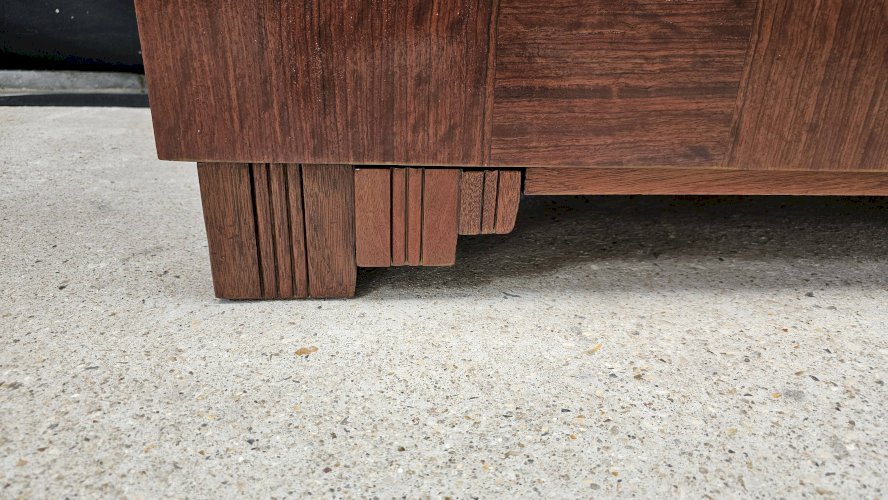 Buffet Art Déco de Saddier & Fils en palissandre massif et placage