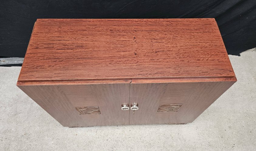 Buffet Art Déco de Saddier & Fils en palissandre massif et placage