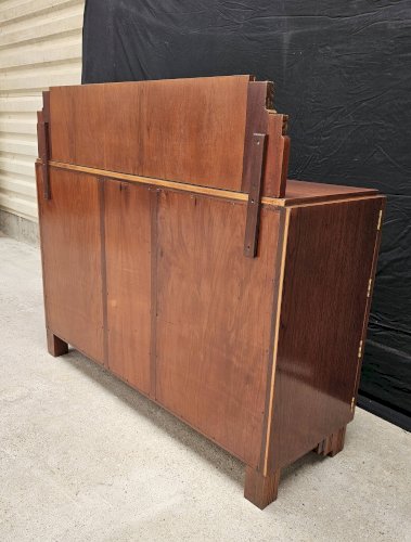 Buffet Art Déco de Saddier & Fils en palissandre massif et placage