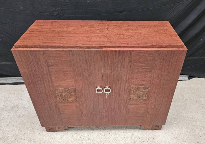 Buffet Art Déco de Saddier & Fils en palissandre massif et placage