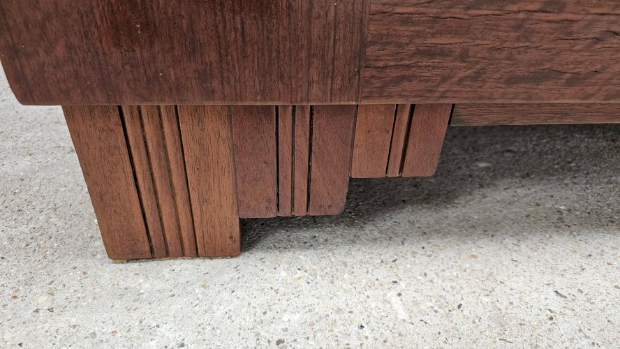 Buffet Art Déco de Saddier & Fils en palissandre massif et placage