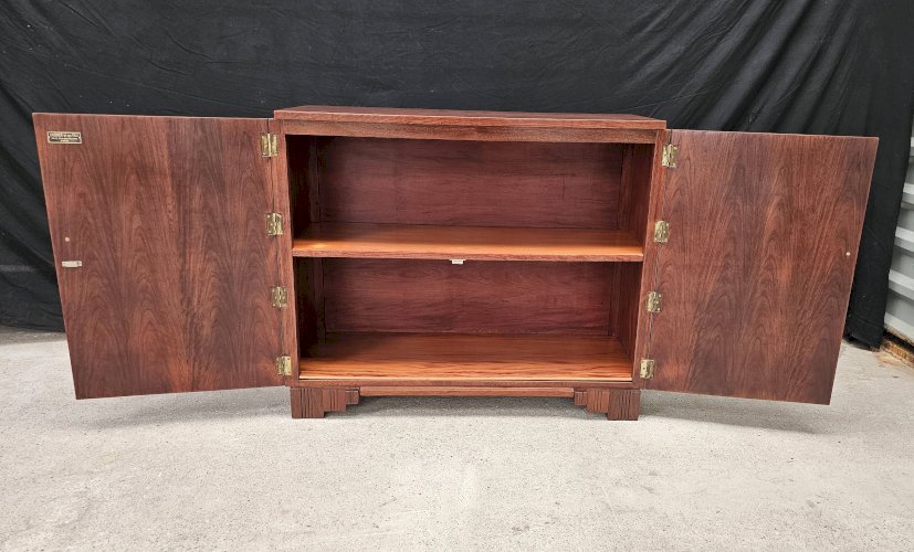 Buffet Art Déco de Saddier & Fils en palissandre massif et placage