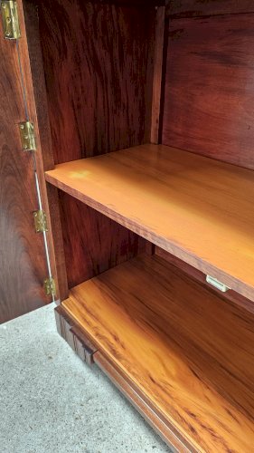 Buffet Art Déco de Saddier & Fils en palissandre massif et placage