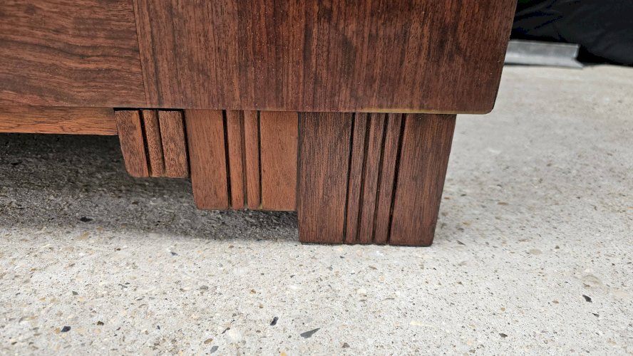 Buffet Art Déco de Saddier & Fils en palissandre massif et placage