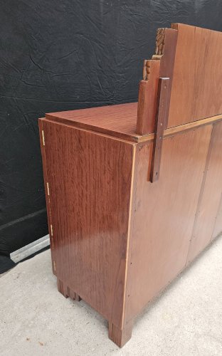 Buffet Art Déco de Saddier & Fils en palissandre massif et placage