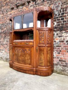 Buffet art déco plateau marbre, meuble vaisselier ancien