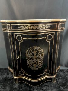 Buffet d'entre deux à hauteur d'appui forme violonnée style Boulle Napoléon III