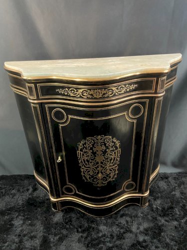 Buffet d'entre deux à hauteur d'appui forme violonnée style Boulle Napoléon III