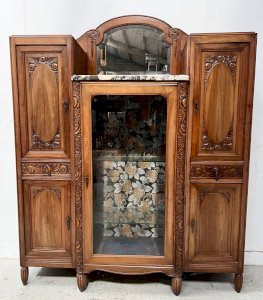 Buffet d'époque Art Déco en noyer massif XX siècle