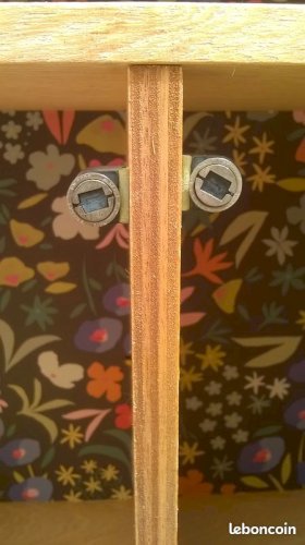 Buffet deux portes en rotin style audoux minet