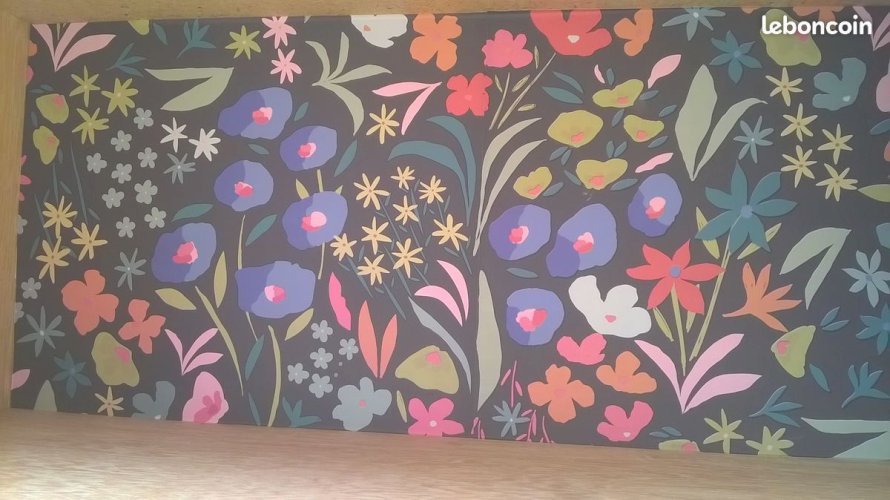 Buffet deux portes en rotin style audoux minet