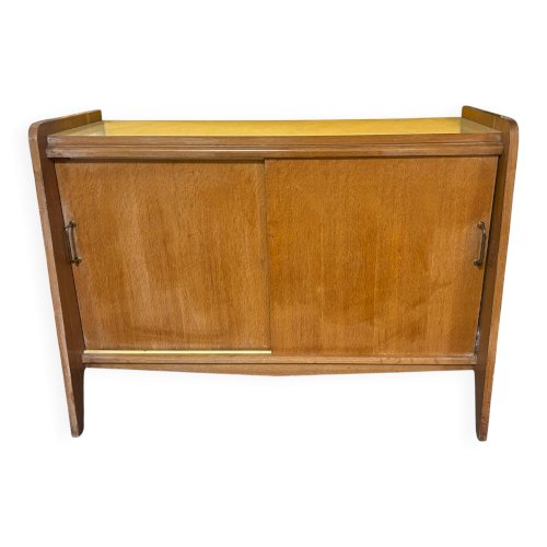 Buffet en chêne pieds compas 1950