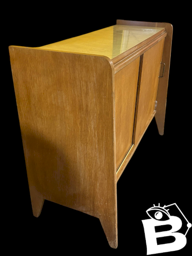 Buffet en chêne pieds compas 1950