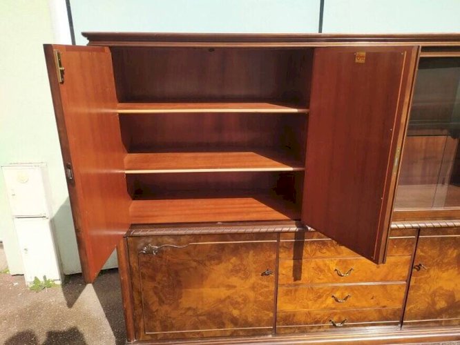 Buffet Louis XV - Cannage - Vitrine - 4 tiroir - Bois