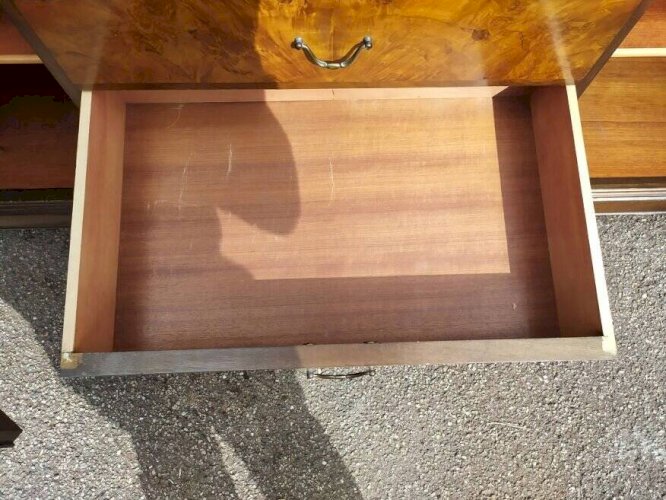 Buffet Louis XV - Cannage - Vitrine - 4 tiroir - Bois