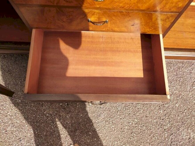 Buffet Louis XV - Cannage - Vitrine - 4 tiroir - Bois
