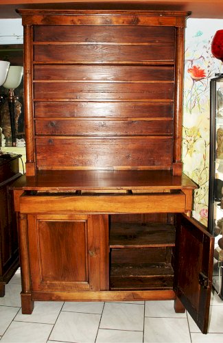 Buffet-Vaisselier à demi-colonnes en noyer , époque. Empire