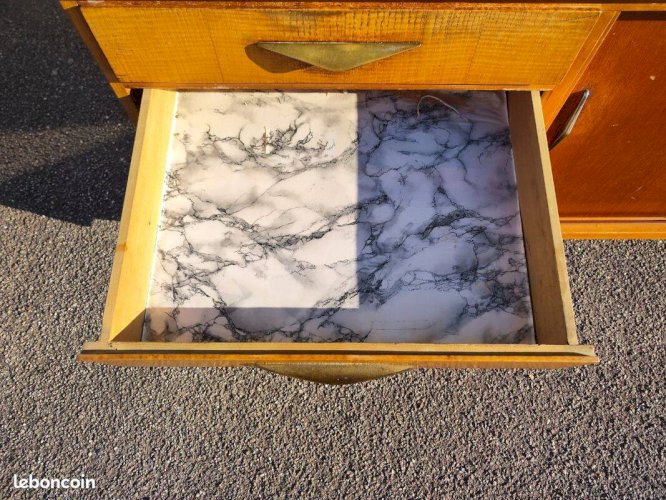 Buffet vintage bois formica