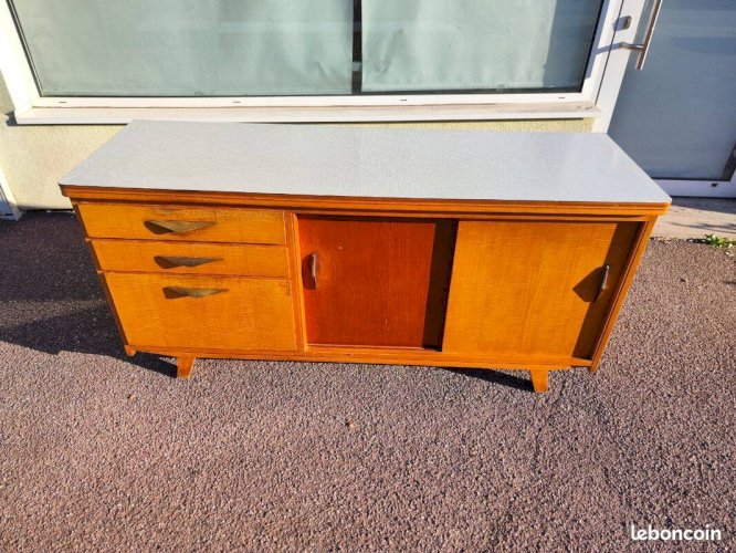 Buffet vintage bois formica