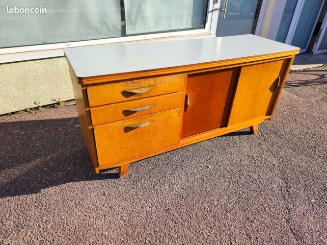 Buffet vintage bois formica