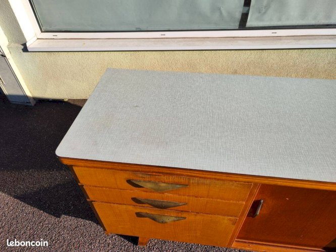 Buffet vintage bois formica