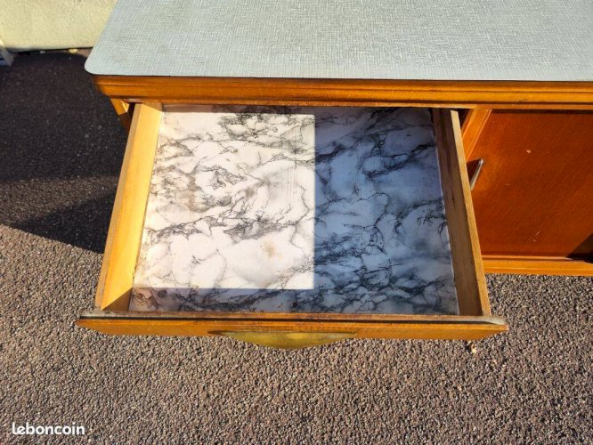 Buffet vintage bois formica