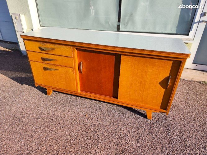 Buffet vintage bois formica