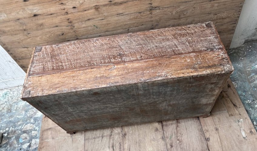 buffet vitré en teck birman avec patine dorigine