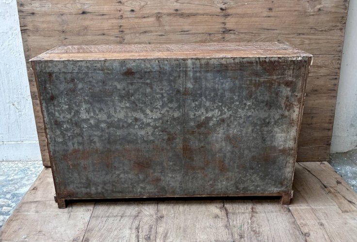 buffet vitré en teck birman avec patine dorigine