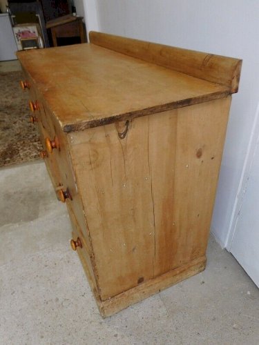 BUREAU 1 PORTE 7 TIROIR EN SAPIN