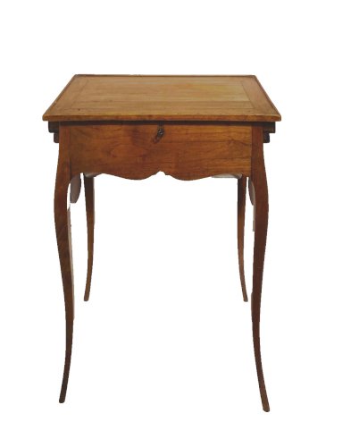 Bureau a culbute ou capucin à mécanisme en merisier massif . XIX siècle .