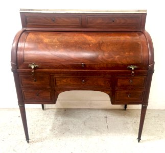 Louis XVI style cylinder desk in mahogany, 19th century