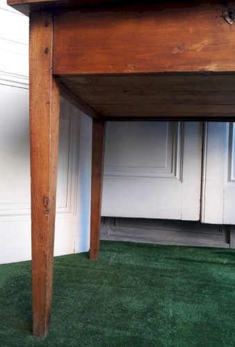 Bureau à pente, pupitre, avec trieur, tiroirs et casiers de rangement bois massif