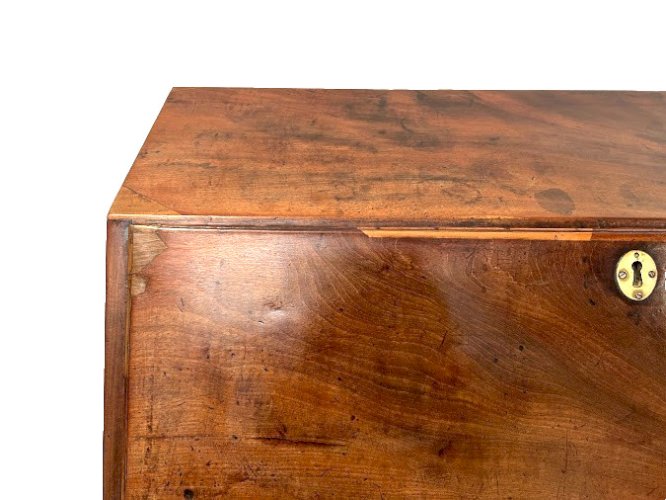 Bureau de pente de style Anglais en acajou et placage XIX siècle